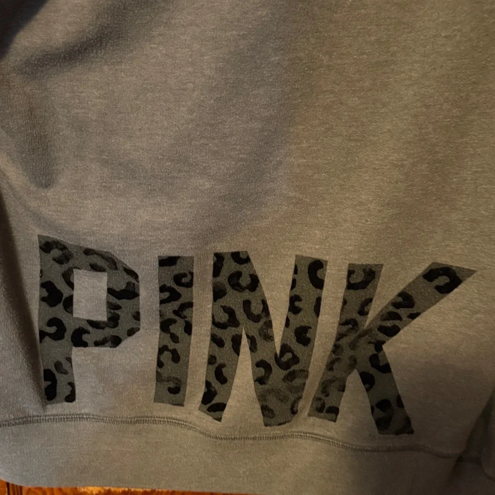 Victoria's Secret Gray 'LOVE' V-Neck Sweatshirt